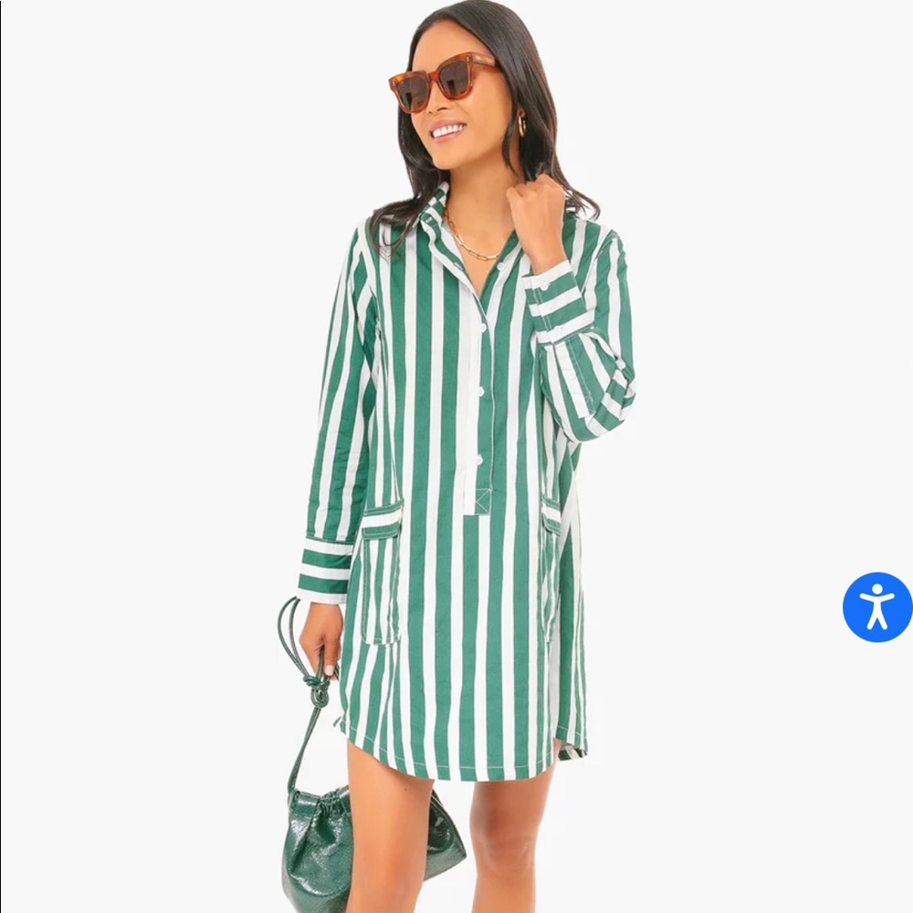 COPY - Tuckernuck Green and White Dress BNWOT